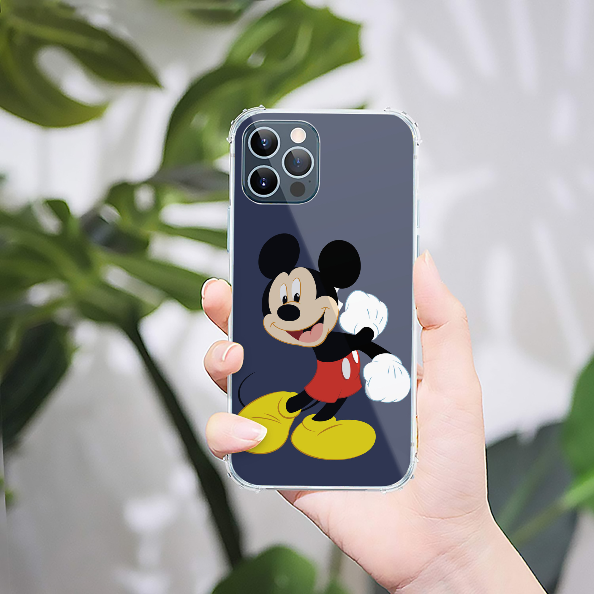 （画像用） ミッキーマウス Mickey Mouse 【iPhone 12シリーズ対応】透明スマホケース（クリアソフトケース）